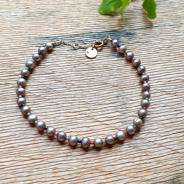 5 Octobre sidabro apyrankė su perlais PIPA MULTI 5 Octobre sidabro apyrankė su perlais PIPA MULTI